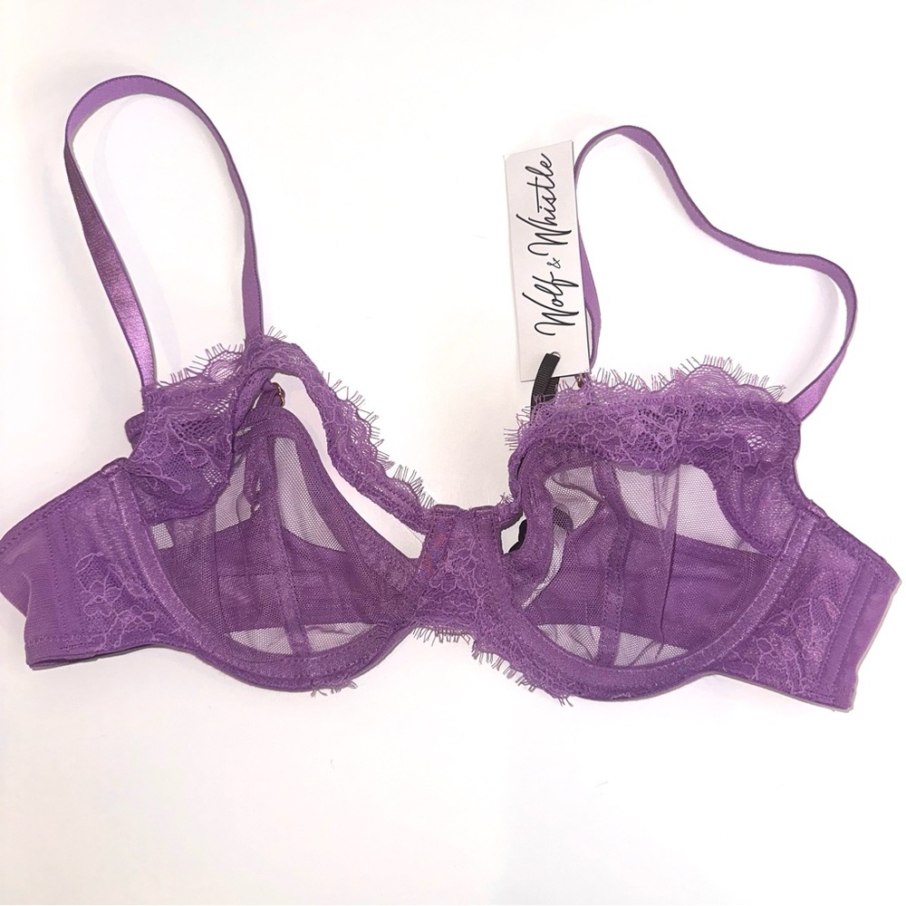 Lavender Lace Bra by Wolf & Whistle